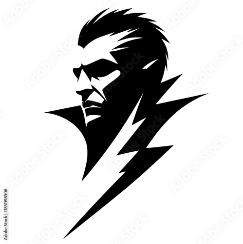 Dracula head silhouette vector design