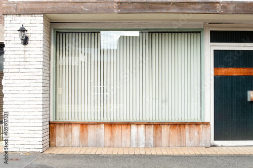 Shop Boutique Store Front with Big Window and Place for Name