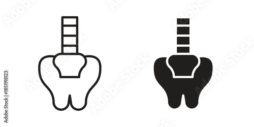 Pelvic area icons for designers, web developers, displays and websites