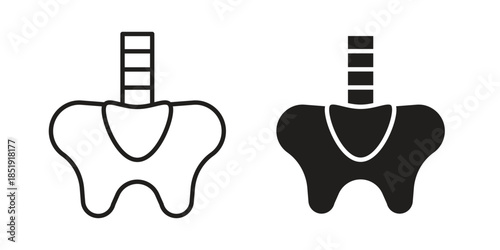 Pelvis icons for designers, web developers, displays and websites