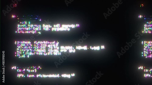 4K Glitch code screen animation, digital programming interface distortion overlay, corrupted syntax display, cyber system visual effect layer