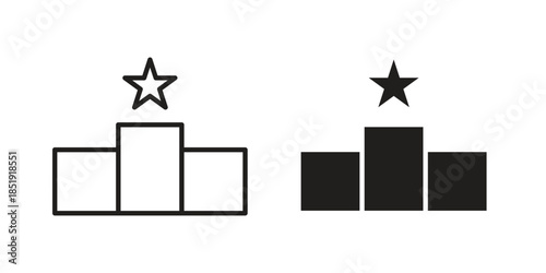 Podium icons for designers, web developers, displays and websites