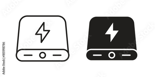 Power bank icons for designers, web developers, displays and websites