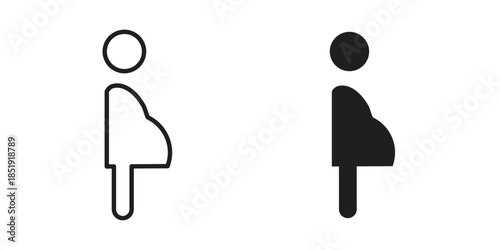 Pregnant woman icons for designers, web developers, displays and websites