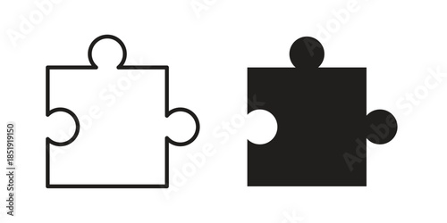 Puzzle icons for designers, web developers, displays and websites