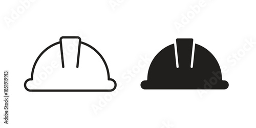 Safety helmet icons for designers, web developers, displays and websites
