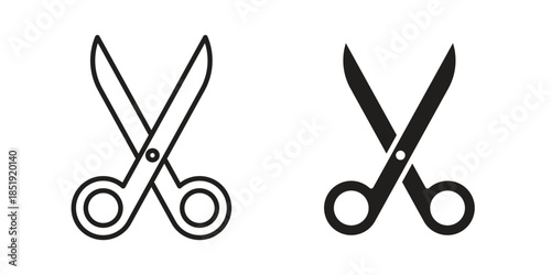 Scissors icons for designers, web developers, displays and websites