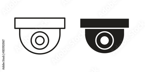 Security camera icons for designers, web developers, displays and websites