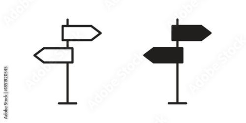 Signpost icons for designers, web developers, displays and websites