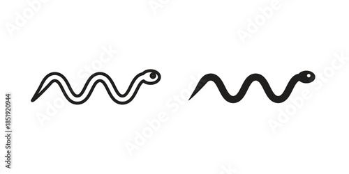 Snake icons for designers, web developers, displays and websites