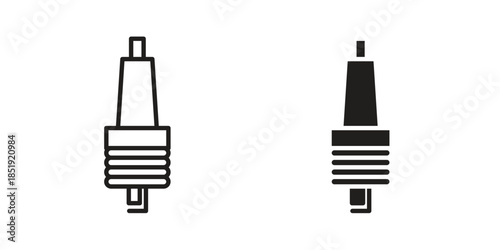 Spark plug icons for designers, web developers, displays and websites