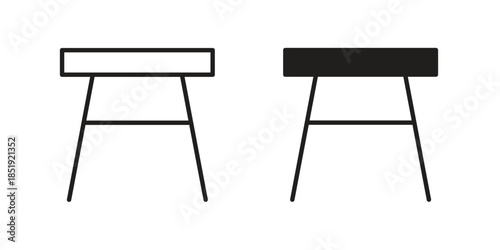 Stool icons for designers, web developers, displays and websites