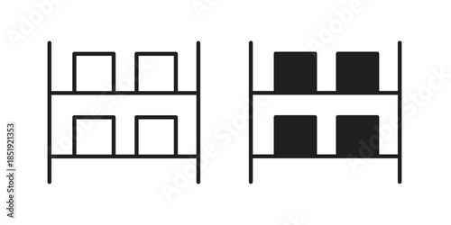 Storage rack icons for designers, web developers, displays and websites