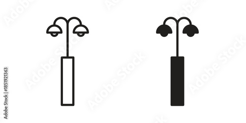 Street lamp icons for designers, web developers, displays and websites