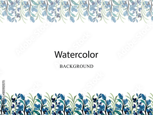 Beautiful watercolor eucalyptus leaves with botanical frame and greenery branches, rustic design for wedding invitation, floral wreath, eco friendly decoration, and natural themes