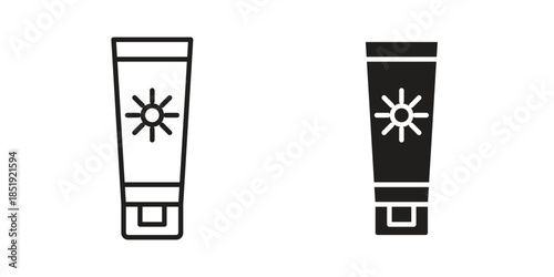 Sunscreen icons for designers, web developers, displays and websites