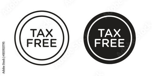 Tax free icons for designers, web developers, displays and websites