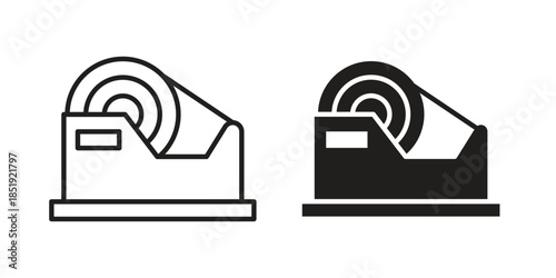 Tape dispenser icons for designers, web developers, displays and websites