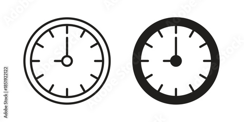 Time icons for designers, web developers, displays and websites