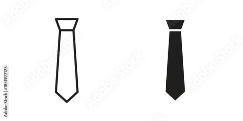 Tie icons for designers, web developers, displays and websites