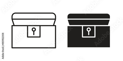 Treasure chest icons for designers, web developers, displays and websites