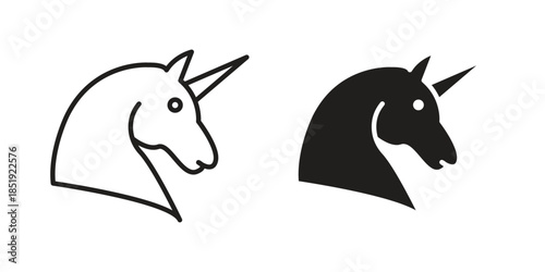 Unicorn icons for designers, web developers, displays and websites