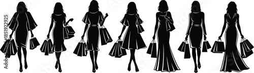 Black paint brush with black and white paint splashes forming a stylish woman silhouette fashion illustration in elegant artistic design