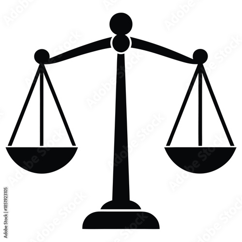 legal balance vector illustration on white background