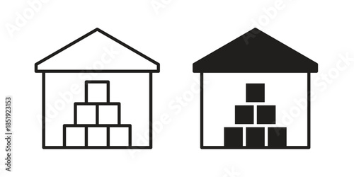 Warehouse icons for designers, web developers, displays and websites