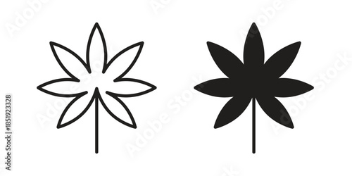 Weed icons for designers, web developers, displays and websites