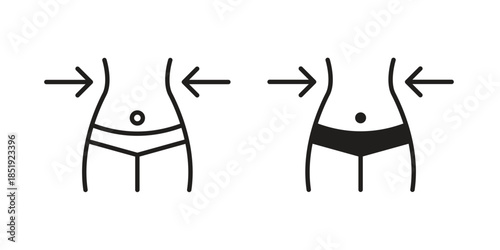Weight loss icons for designers, web developers, displays and websites