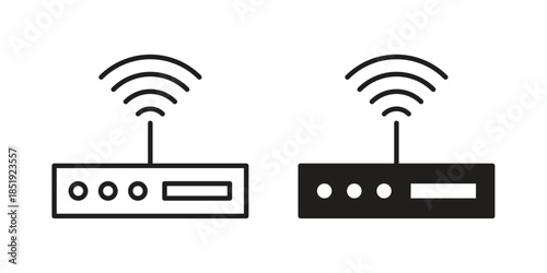 Wifi modem icons for designers, web developers, displays and websites