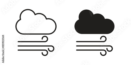 Wind clouds icons for designers, web developers, displays and websites