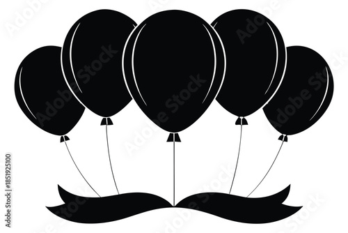 Cheerful Balloon Background Template with Fully Editable PSD Layers for Custom Graphic Design, Events, and Marketing Materials.