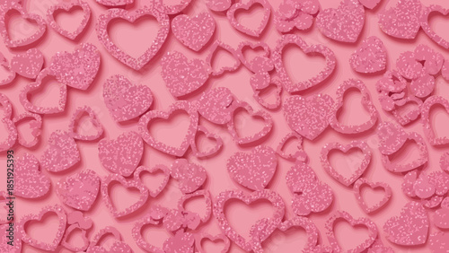 Romantic pink hearts background, perfect for valentine's day, love and romance themes
