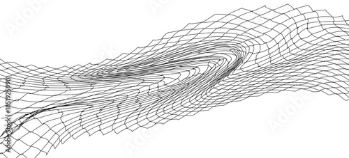 Fishing or soccer net. Repeated hexagon pattern. Black wired mesh texture isolated on white background. Metallic or fabric fence, cage or lattice structure. Vector graphic Illustration.