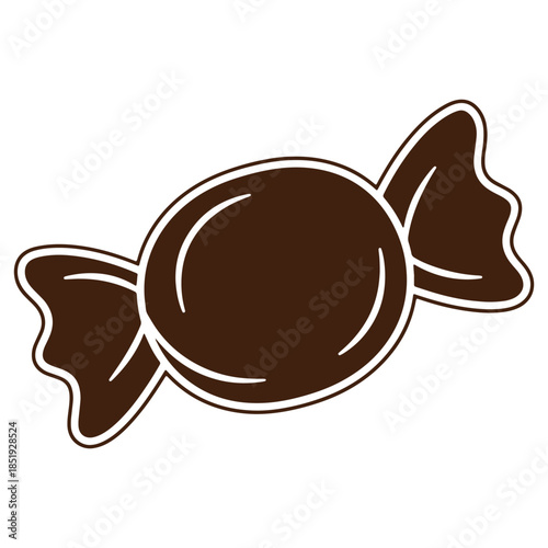 Delicious chocolate candy illustration sweet treat design for desserts and confectionery perfect for baking and candy shops