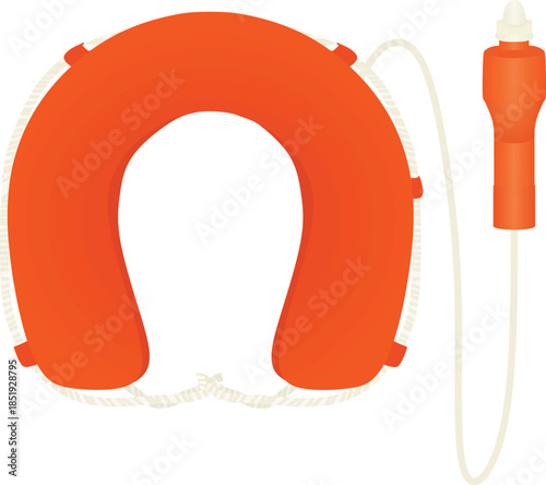 Rescue safety ring. vector illustration