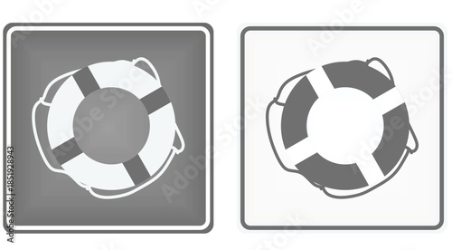 Life saving equipment sign. vector