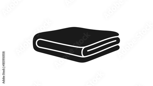 Black Blanket or Towel Illustration.