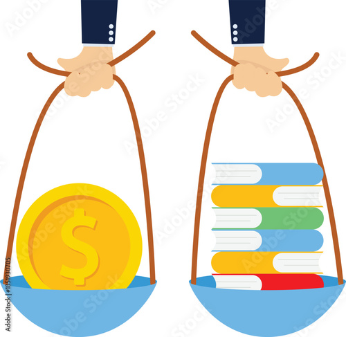 Social media illustration, business concept, web design

