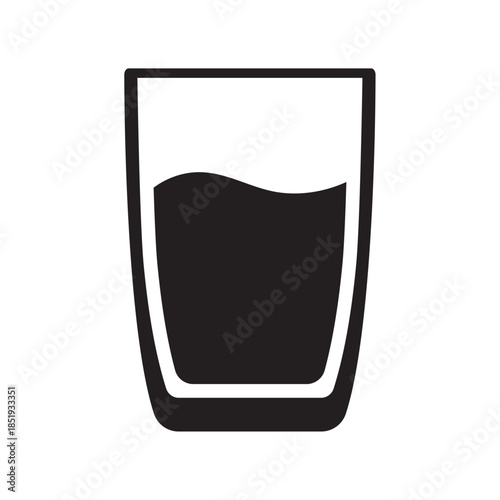 Water Glass Icon for Drinking, Refreshment, and Beverages