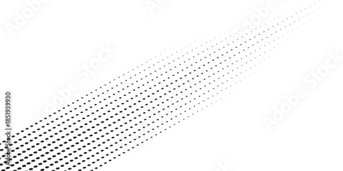 Halftone black polka dots pattern on white background, minimalist abstract wall, arranged in diagonal lines, Black and white doted texture background. modern