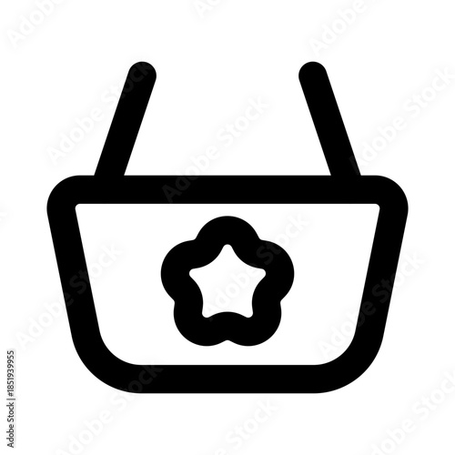 Grocery outline icon set