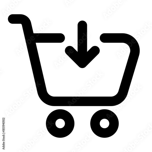 Grocery outline icon set