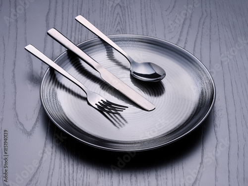Cutlery set on dinning table