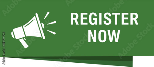 Register now banner, editable stroke, call to action, vector illustration