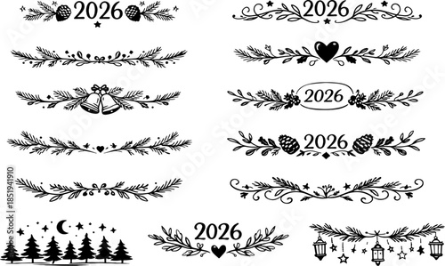 christmas 2026 decorative dividers and winter ornaments 