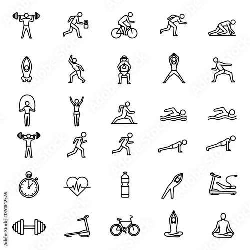 warm up for running, swimming silhouet pack sports warm up