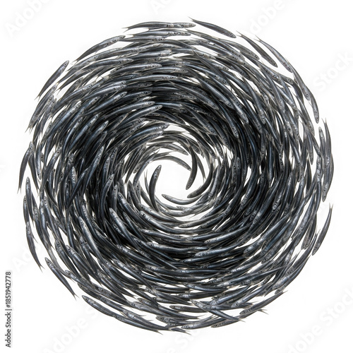 Abstract spiral design isolated on transparent background